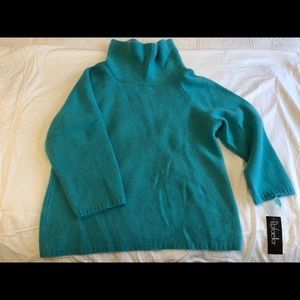 Angora wool sweater, sea green